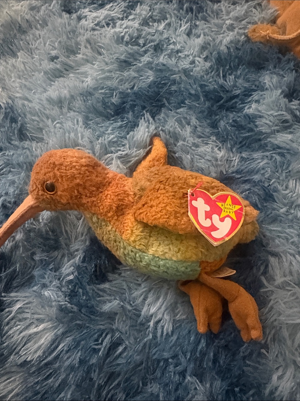 Ty Multicolor Brown & Green Plush Bird Toy